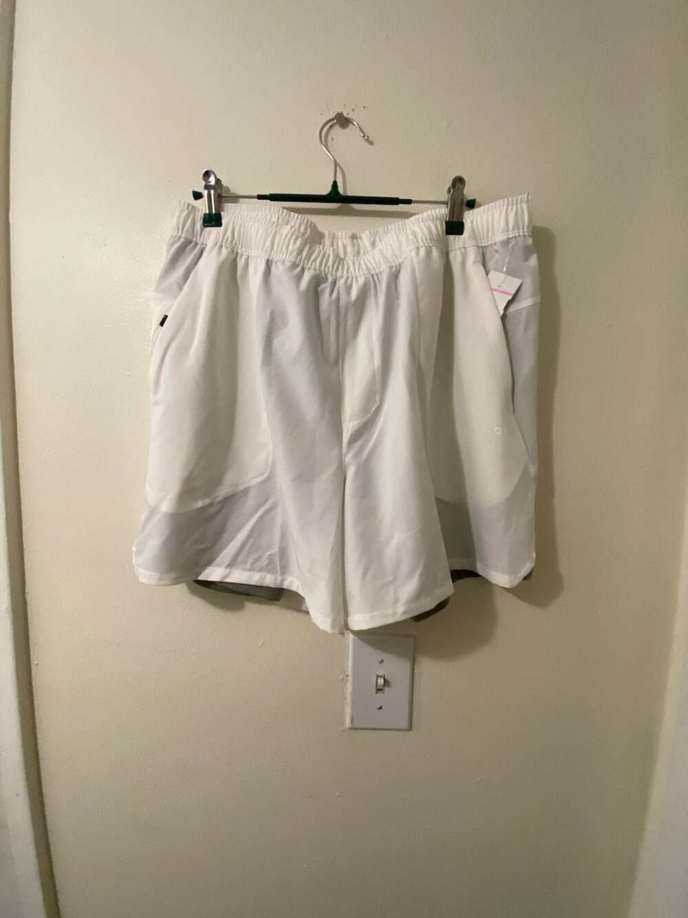 DSG 5" 2-In-1 Agility Short Size L White Athletic